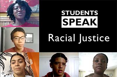 Students speak about racial justice