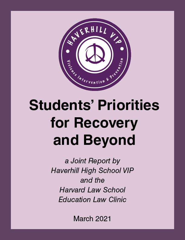 Student priorites for recovery and beyond